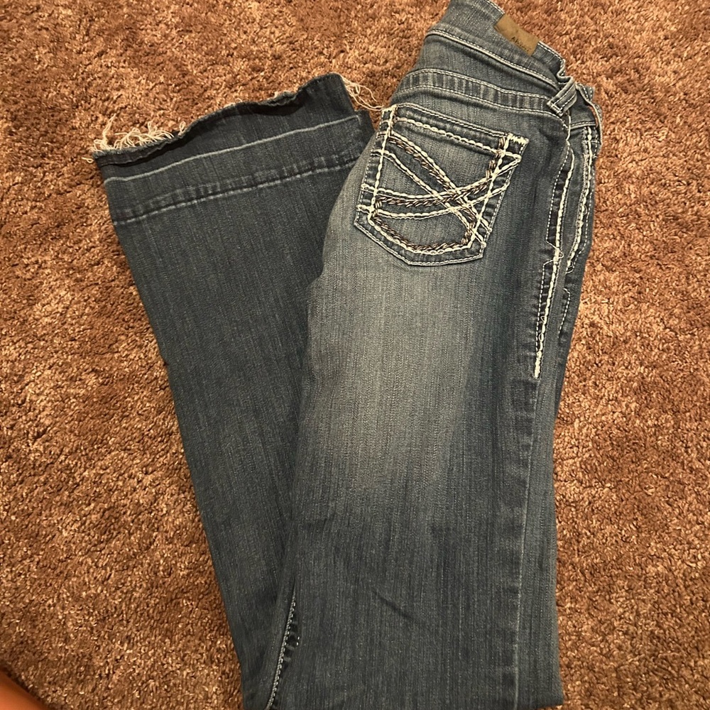 Ariat Blue Boot Cut Jeans with Faded Denim